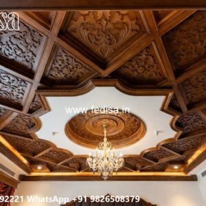 Wooden Ceiling Design Pop Circle Design No-3781