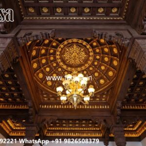Wooden Ceiling Design Pop Dizain Holl No-3788
