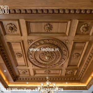 Wooden Ceiling Design Modern Pop Design For Hall No-3791