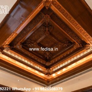 Wooden Ceiling Design Pop Down Ceiling Design For Lobby No-3819