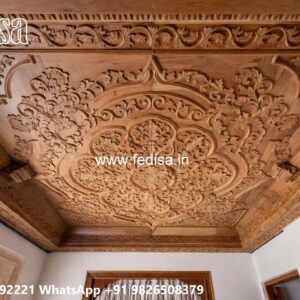 Wooden Ceiling Design L Shape Pop Design No-3823