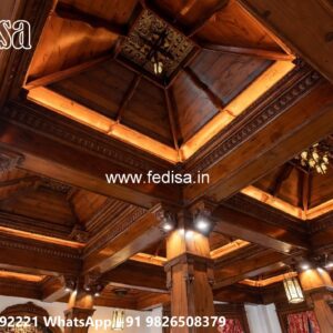 Wooden Ceiling Design Pop Minus Plus Ki Design No-3834