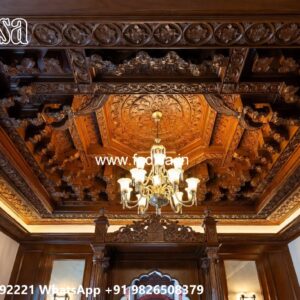 Wooden Ceiling Design P0p Minus Plus Design No-3885