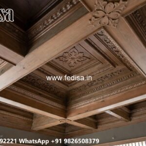 Wooden Ceiling Design Pop Wooden Design No-3915