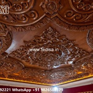 Wooden Ceiling Design Cement Pop Design For Hall No-3916