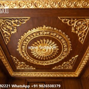 Wooden Ceiling Design Pop Border Design Color No-3917