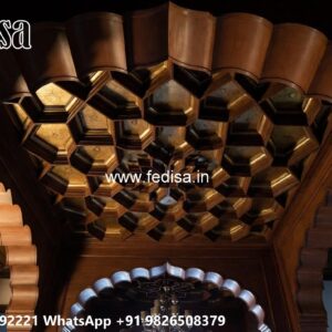 Wooden Ceiling Design Pop Flower Design Price No-3954