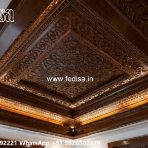 Wooden Ceiling Design Pop Putty Design No-3980