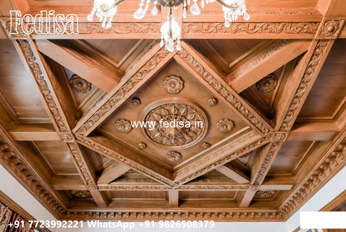 Wooden Ceiling Design Pop Design Double Fan No-3995