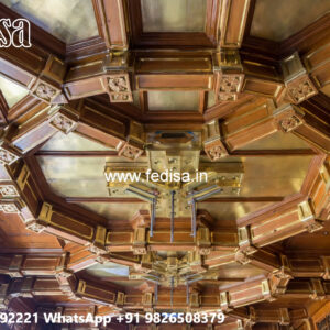 Wooden Ceiling Design Jali False Ceiling No-4027