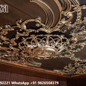 Wooden Ceiling Design Puja Room Pop Design No-4029