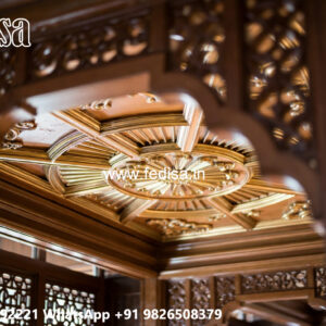 Wooden Ceiling Design Pop For Hall Design No-4051