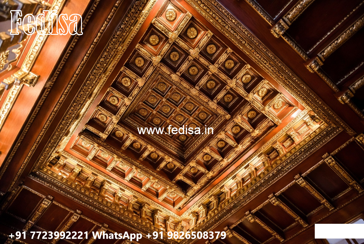 Wooden Ceiling Design Pop Border Design For Bedroom No-4080