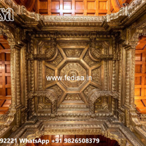 Wooden Ceiling Design Pop Border Patti No-4091