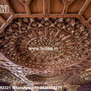 Wooden Ceiling Design Swastik Pop Design No-4106
