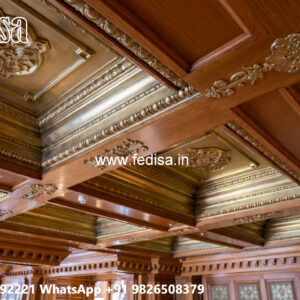 Wooden Ceiling Design Fiber Pop Design No-4130
