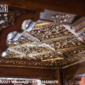 Wooden Ceiling Design Pop Plaster Design No-4153