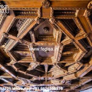 Wooden Ceiling Design Pop Design For Concealed Light No-4155