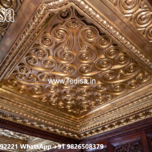 Wooden Ceiling Design Pop Chajja Design No-4162