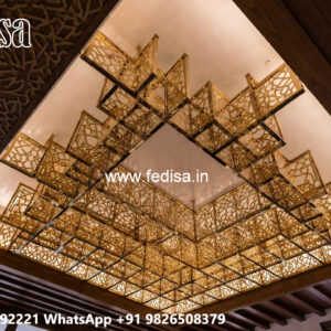 Wooden Ceiling Design 3 Fan Box Pop Design No-4183