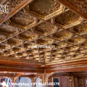 Wooden Ceiling Design Pop Led Light Design No-4207