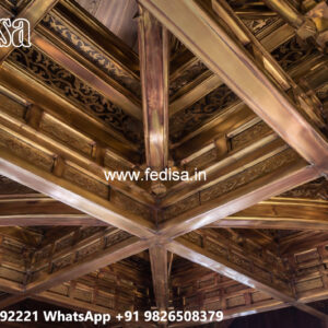 Wooden Ceiling Design Car Porch Pop Design No-4238