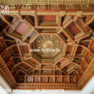 Wooden Ceiling Design Pop Design Paint Color No-4251
