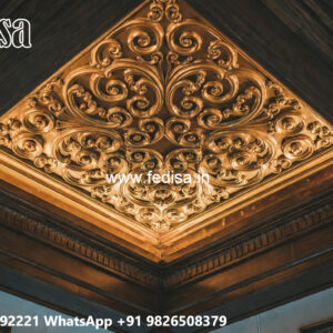 Wooden Ceiling Design Pop Phool Design No-4256