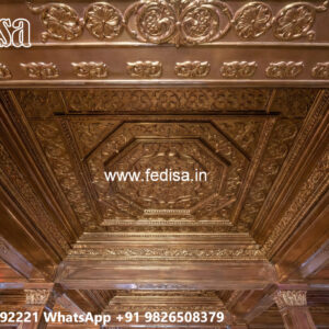 Wooden Ceiling Design Big Hall False Ceiling Design No-4257