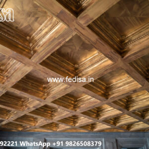 Wooden Ceiling Design Concealed Light Pop Design Simple No-4261