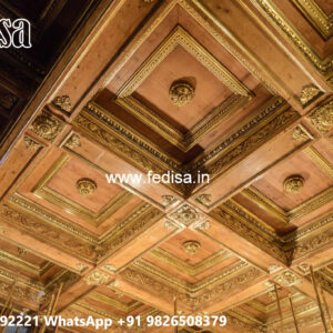 Wooden Ceiling Design Only Pop Design No-4279