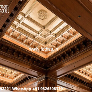 Wooden Ceiling Design Pop Design For Mandir No-4302