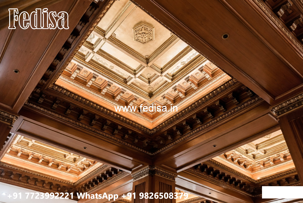 Wooden Ceiling Design Pop Design For Mandir No-4302