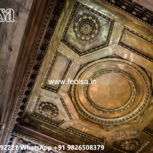 Wooden Ceiling Design Pop Border Design For Hall No-4400