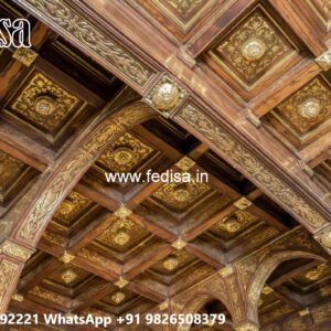 Wooden Ceiling Design Pop Design With Price No-4457