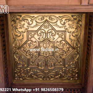 Wooden Ceiling Design Pop Plus Minus Design For Drawing Room No-4512