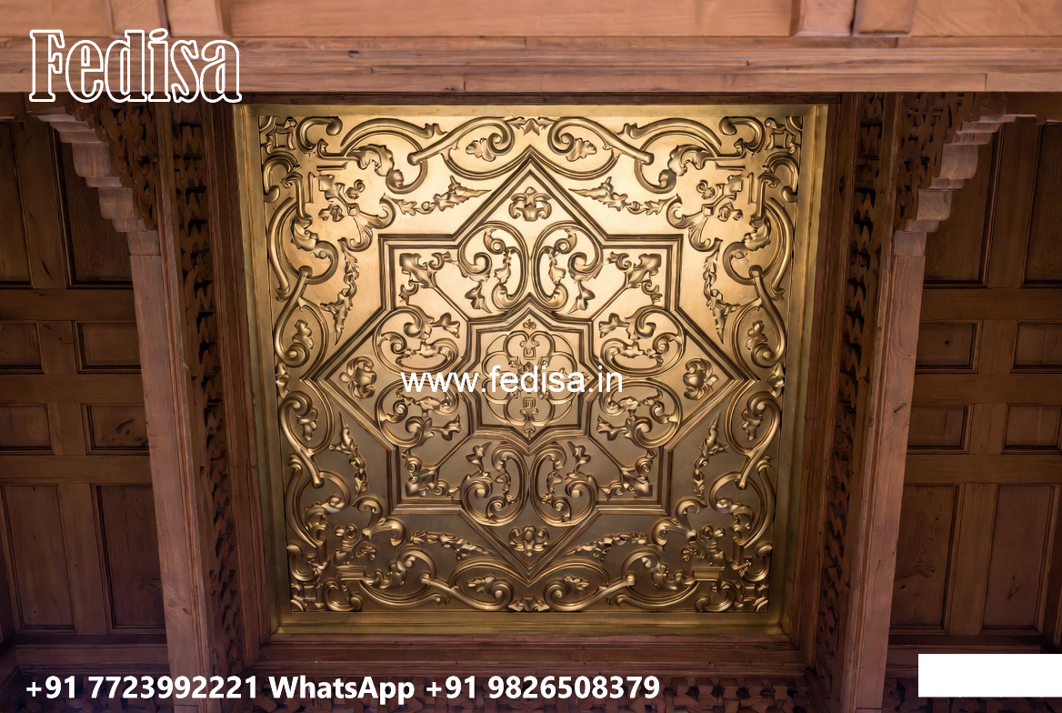 Wooden Ceiling Design Pop Plus Minus Design For Drawing Room No-4512