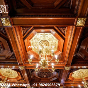 Wooden Ceiling Design Ceiling Pop Flower Design Color No-4521