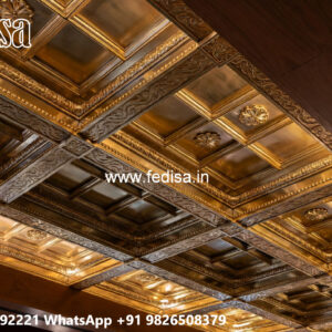 Wooden Ceiling Design Plus Minus False Ceiling No-4538