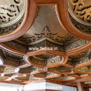 Wooden Ceiling Design Mdf Jali Pop Design No-4546
