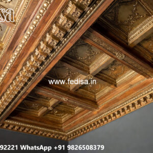 Wooden Ceiling Design Jhumar Pop Design No-4559