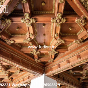 Wooden Ceiling Design Two Fan Ceiling Pop Design No-4564