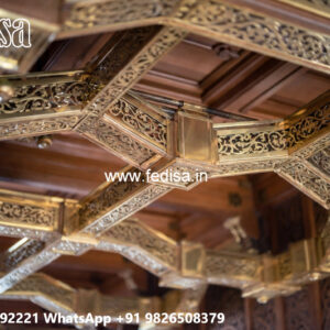 Wooden Ceiling Design Phool Patti Pop Design No-4611