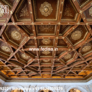 Wooden Ceiling Design 2 By 2 False Ceiling Design No-4616