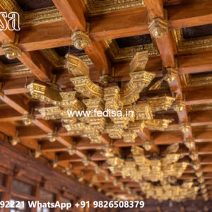 Wooden Ceiling Design Pop Partition Design No-4686