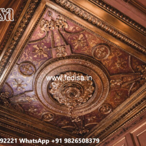 Wooden Ceiling Design Pop Cutting Design No-4692