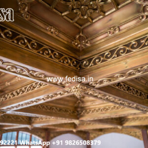 Wooden Ceiling Design Plain Pop Design For Hall No-4746