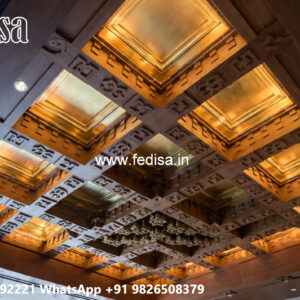 Wooden Ceiling Design Simple Pop Corner Design No-4758
