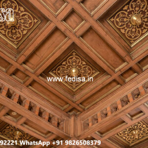 Wooden Ceiling Design Pop Board Design No-4770
