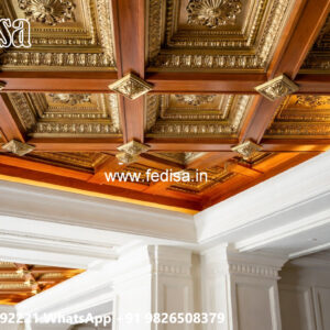 Wooden Ceiling Design Pop Molding Design On Wall No-4772